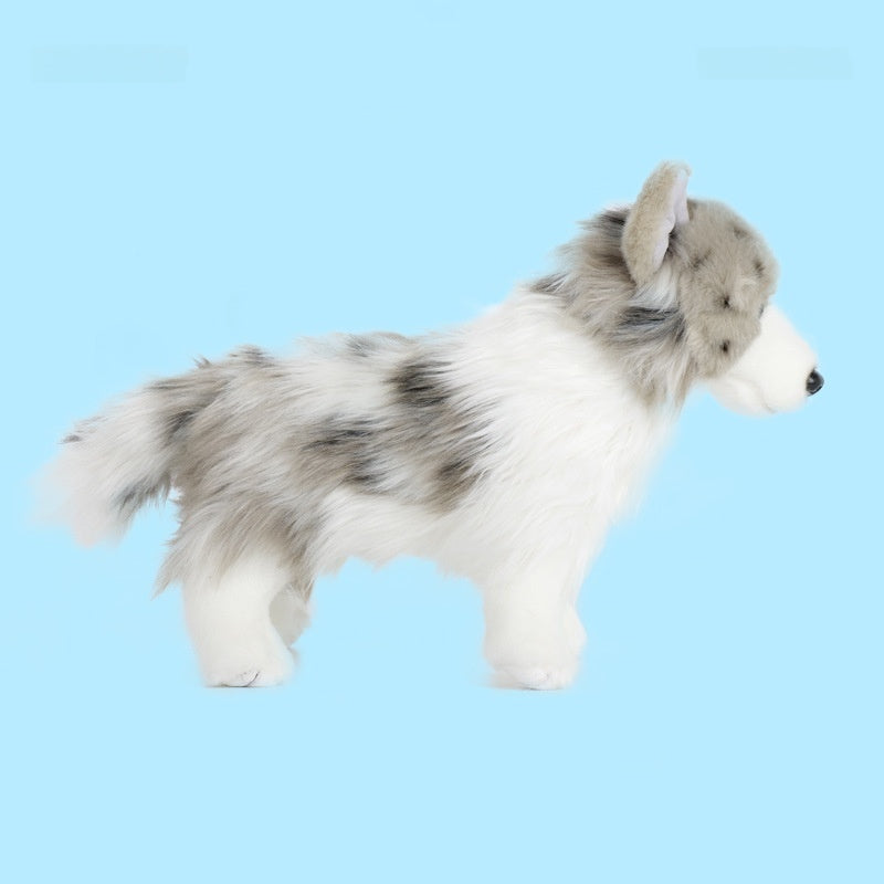 Amber Fable Gray and White Sheltie Style Plush Dog