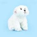 Amber Fable White Fluffy Maltese Plush Dog Toy