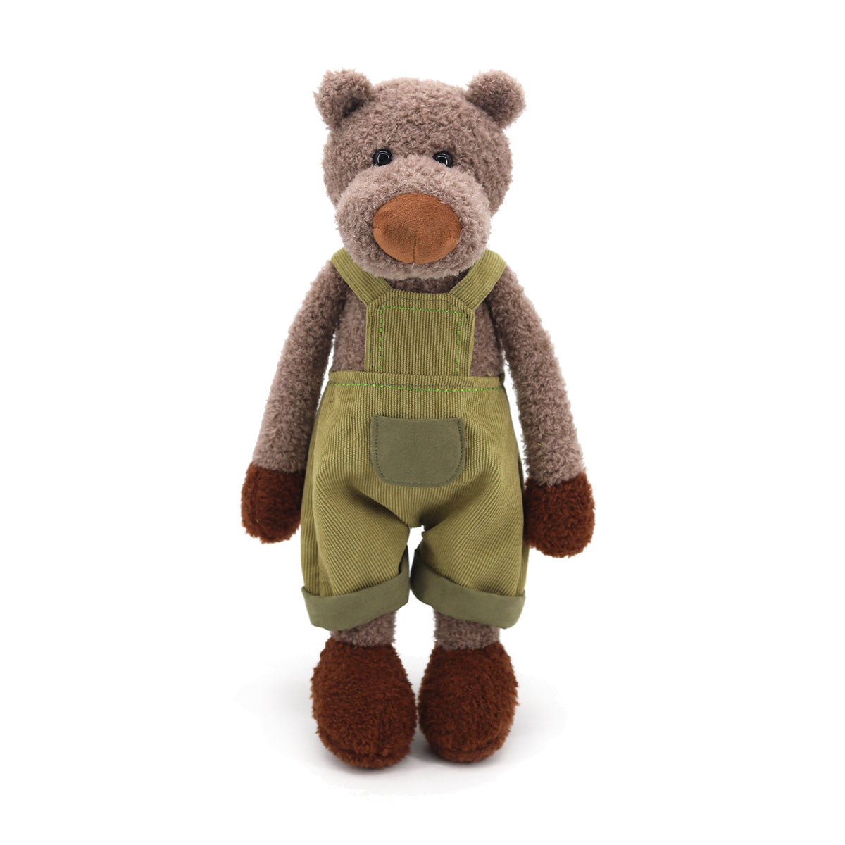 Amber Fable Bear in Green Overalls Plush Toy