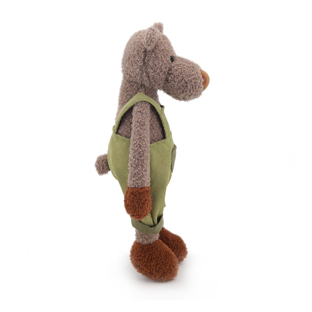 Amber Fable Bear in Green Overalls Plush Toy