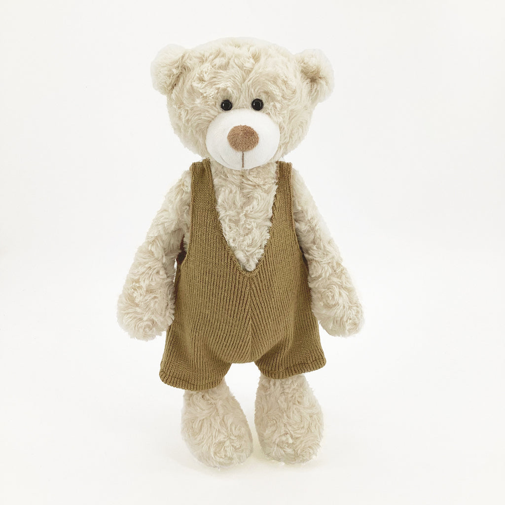 Amber Fable Teddy Bear in Brown Vest Plush Toy