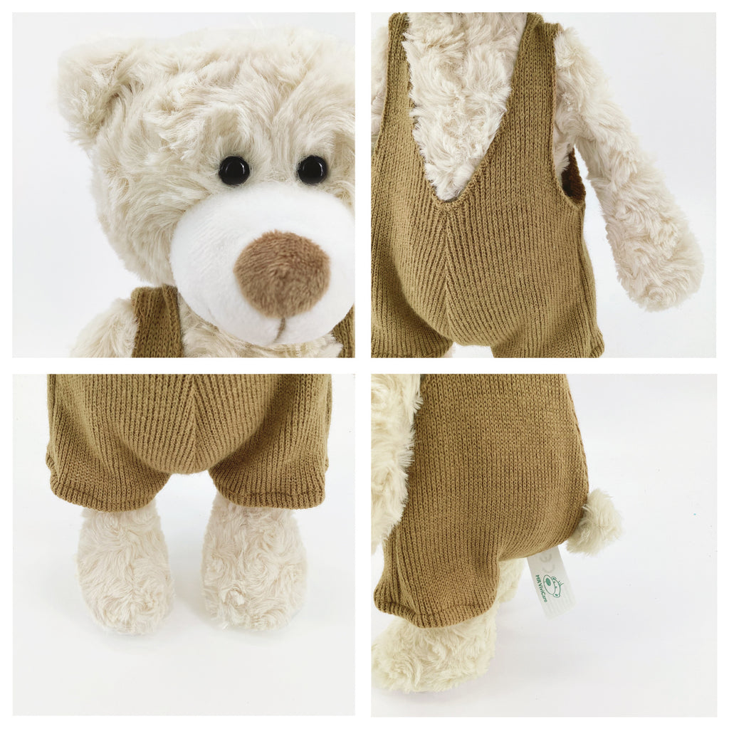Amber Fable Teddy Bear in Brown Vest Plush Toy