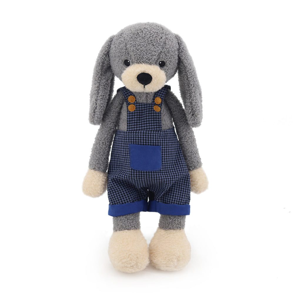 Amber Fable Dog in Blue Overalls Plush Toy
