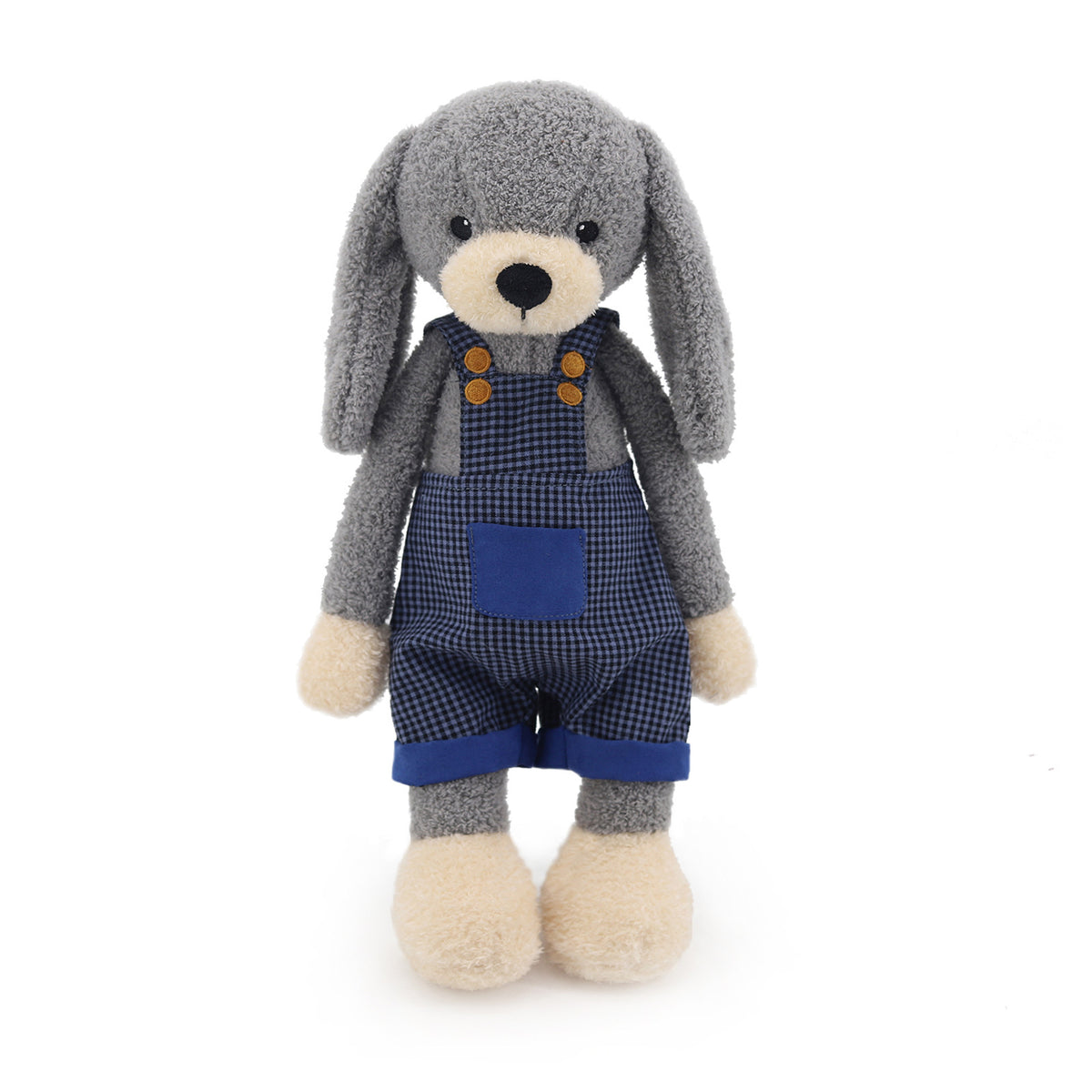 Amber Fable Dog in Blue Overalls Plush Toy