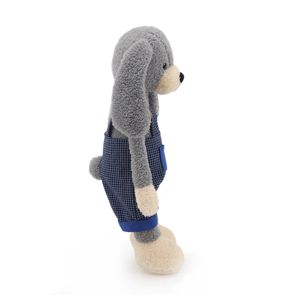 Amber Fable Dog in Blue Overalls Plush Toy