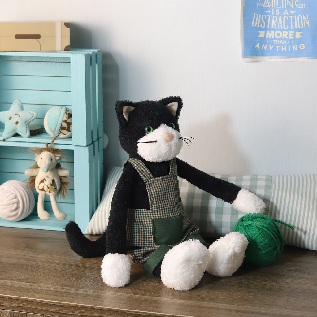 Amber Fable Cat in Overalls Plush Toy
