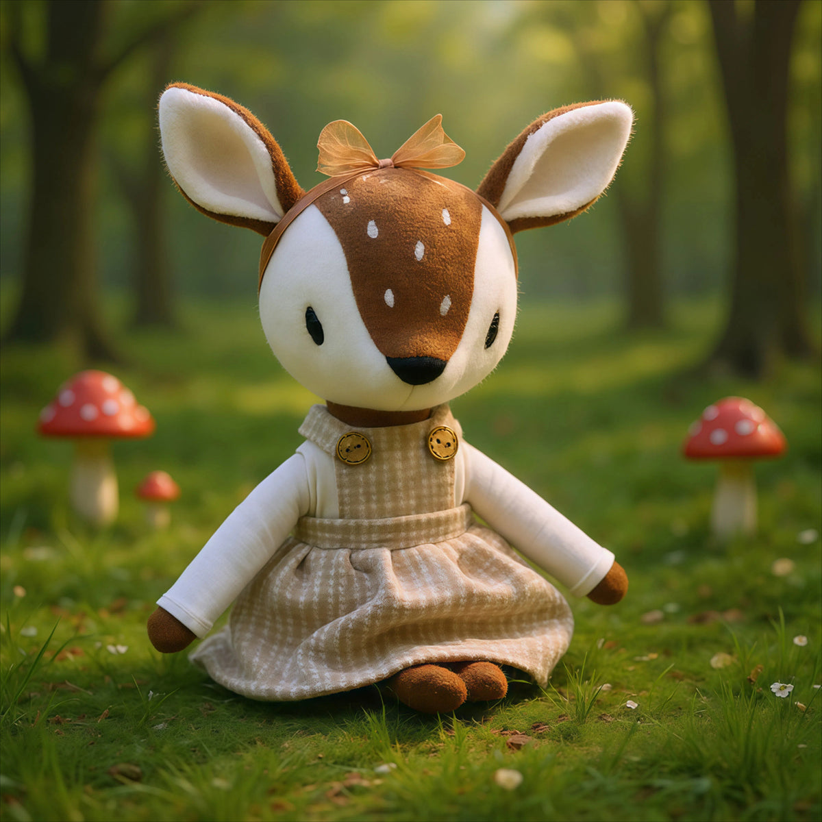 Amber Fable Deer Fawn in Dress Plush Toy