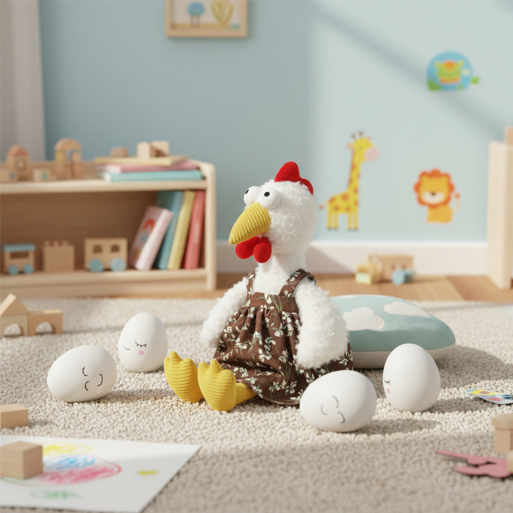 Amber Fable Chicken Hen in Apron Plush Toy