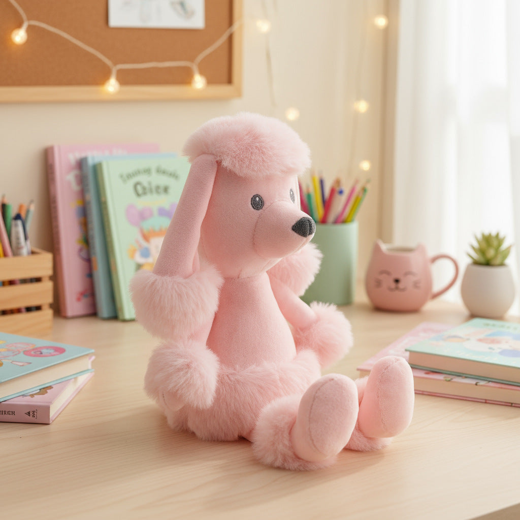 Amber Fable Pink Poodle Plush Dog Toy