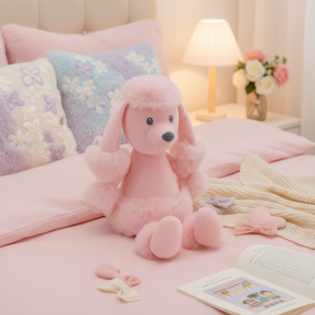 Amber Fable Pink Poodle Plush Dog Toy